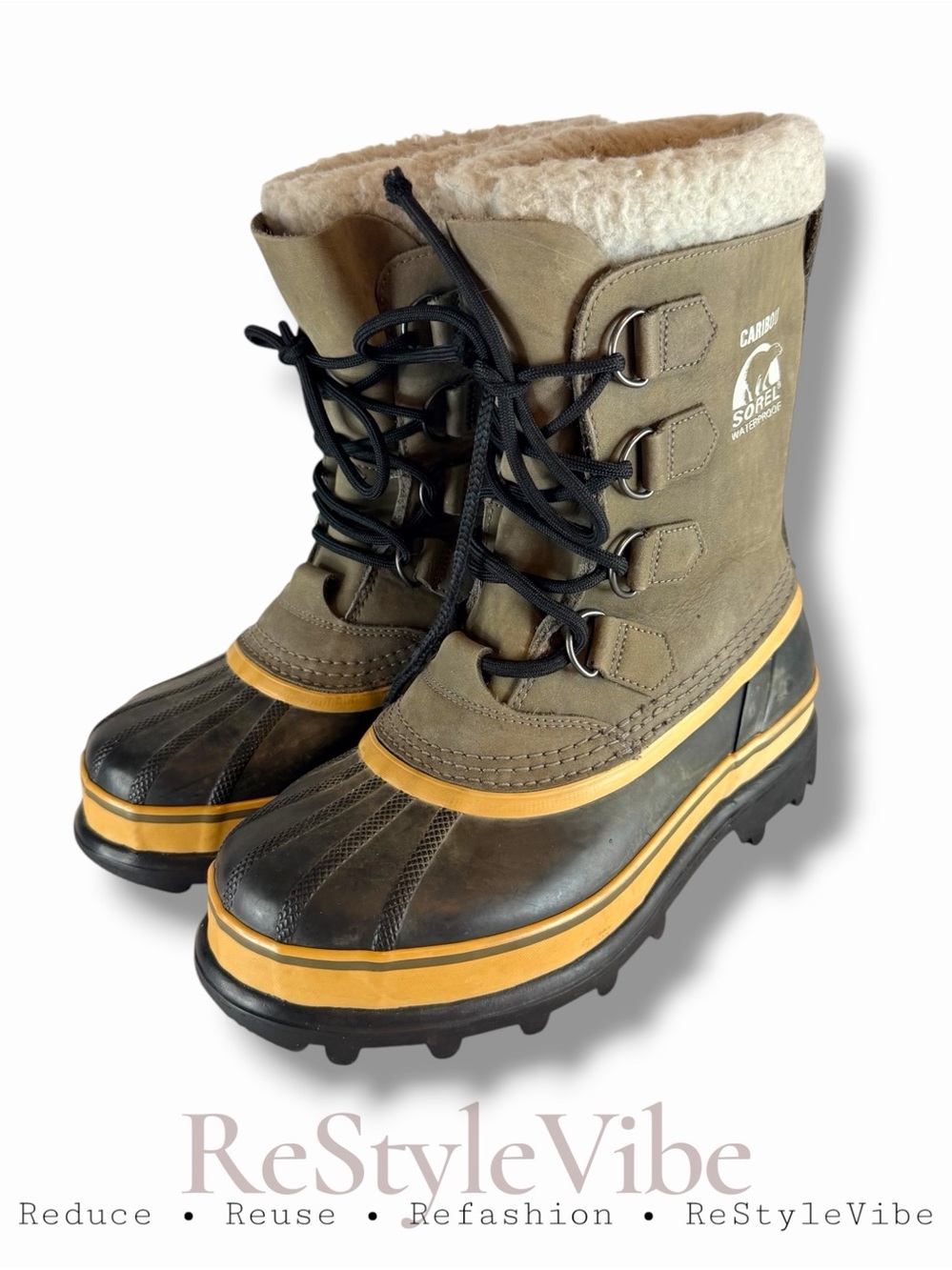 SOREL Women’s Size 7 Shoes Boots Winter Caribou Style Lace Up Waterproof